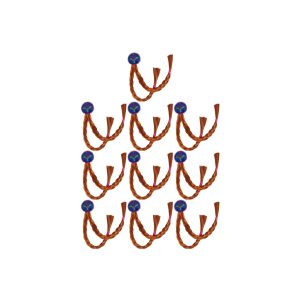Frozen Feestje - Prinsessen - Uitdeelcadeaus - 10-pack - Anna Vlechtjes met clip - Bruin