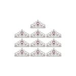 Prinsessen Tiara - Kroon - 10-pack - Traktatie - Verjaardag Kind - Verkleedkleren Meisje - Roze