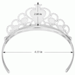 Prinsessen Tiara - Kroon - 10-pack - Traktatie - Verjaardag Kind - Verkleedkleren Meisje - Roze